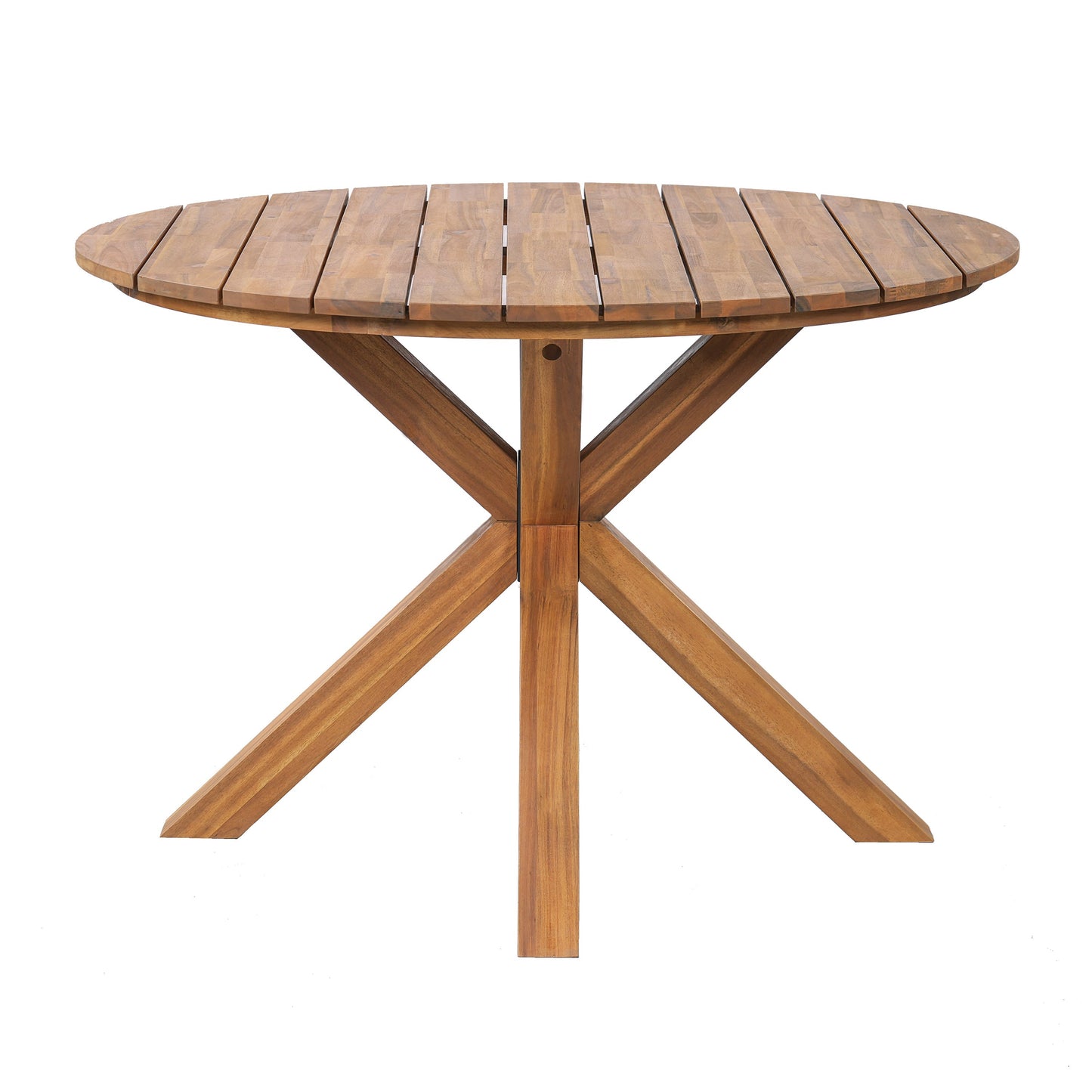 5-Piece Outdoor Acacia Wood Round Dining Set