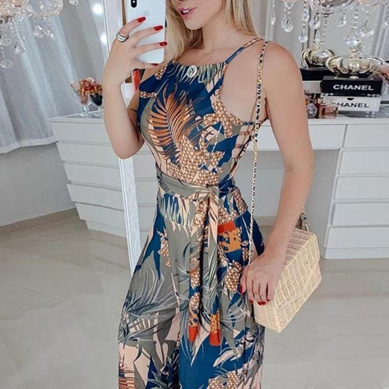 SPRING FLORAL print casual jumpsuit FASHION FOR WOMEN
