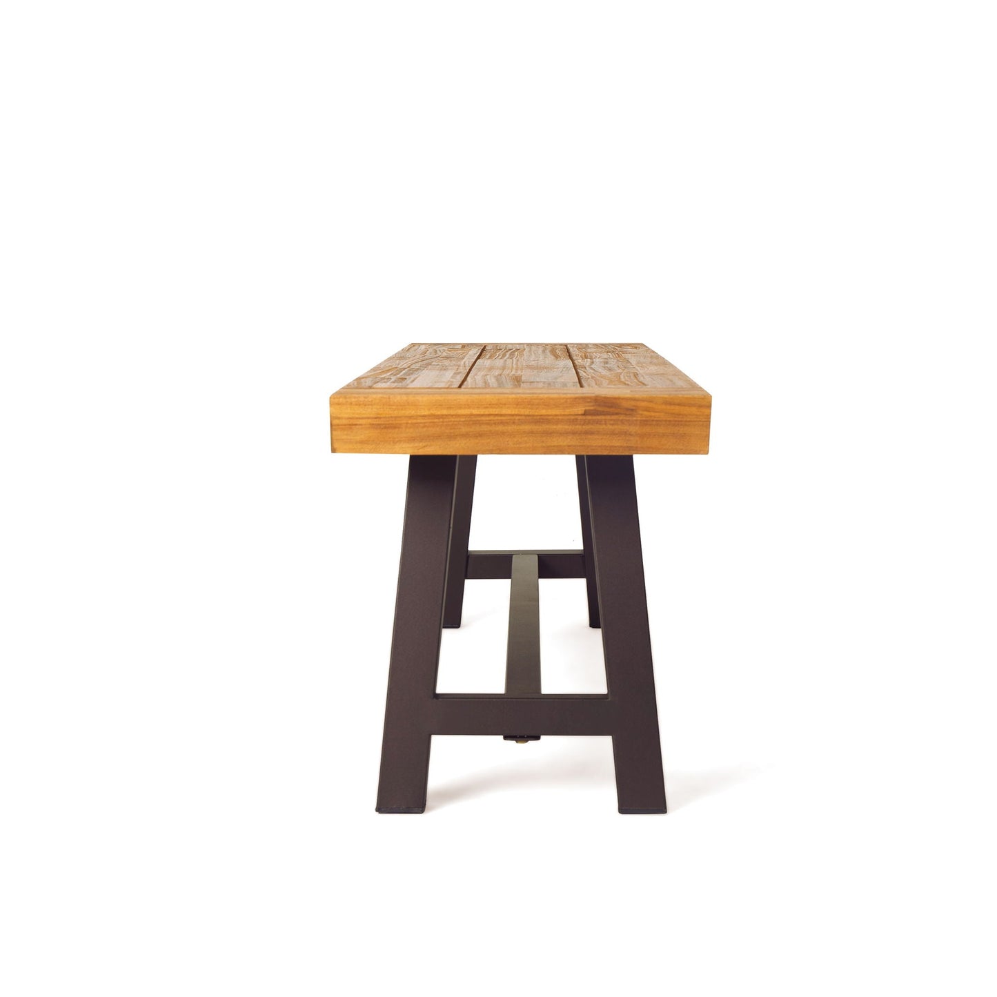 Tranquilizer Outdoor Acacia Wood Bench With Slat Panel Design