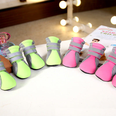 FLIPSTYLEZ LLC. Teddy Shoes Pink Waterproof Dog Booties | Protective Pet Footwear for Small Dogs