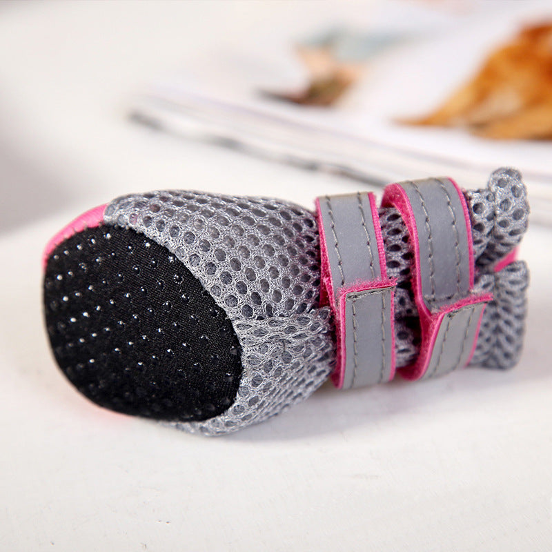 FLIPSTYLEZ LLC. Teddy Shoes Pink Waterproof Dog Booties | Protective Pet Footwear for Small Dogs