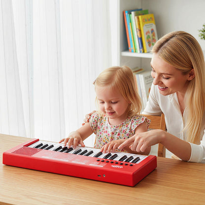 37 Keys Kids Piano Keyboard with 8 Rhythms and Microphone