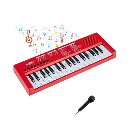 37 Keys Kids Piano Keyboard with 8 Rhythms and Microphone
