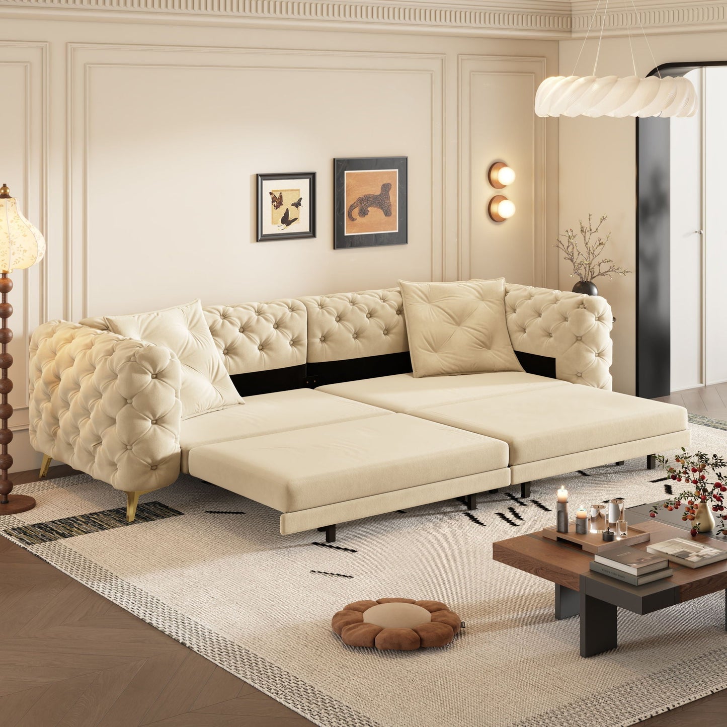 3-In-1 Convertible Sleeper Sofa