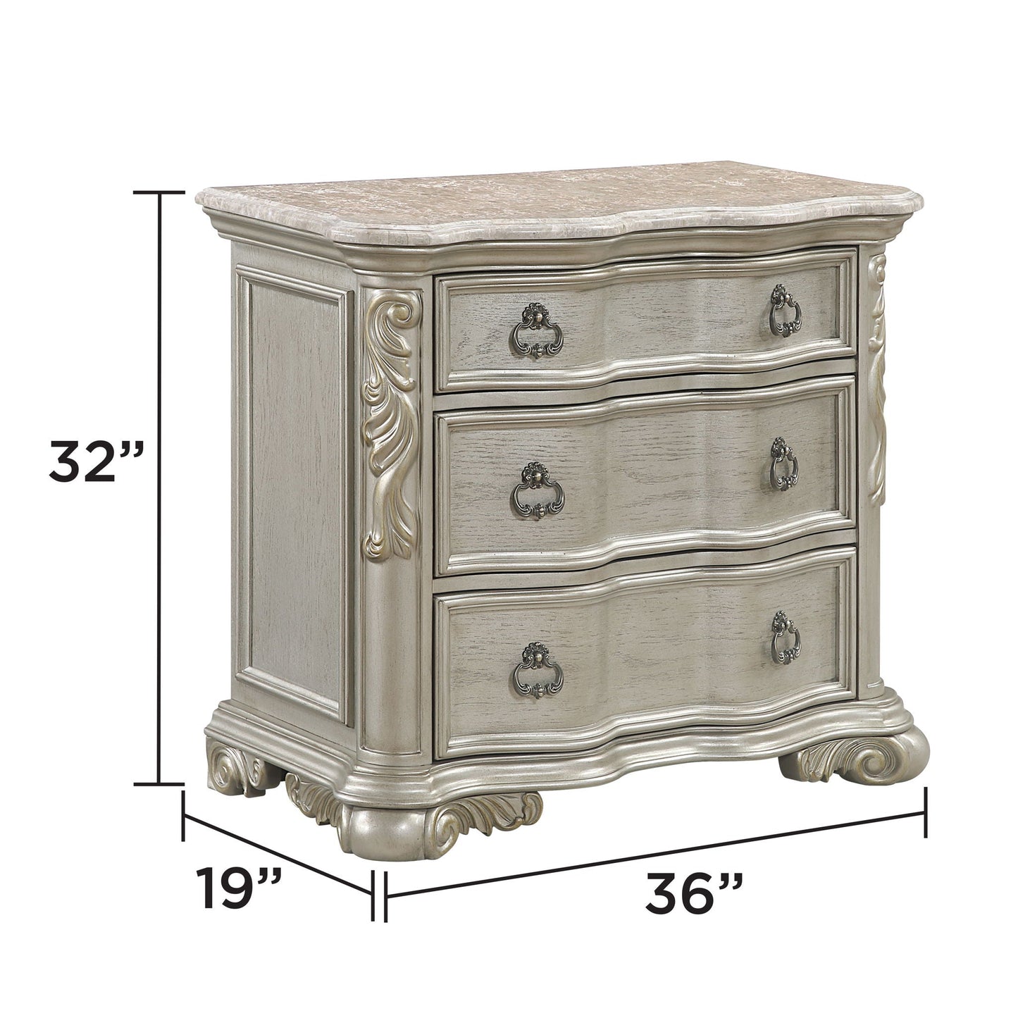 Bella - Nightstand - Champagne