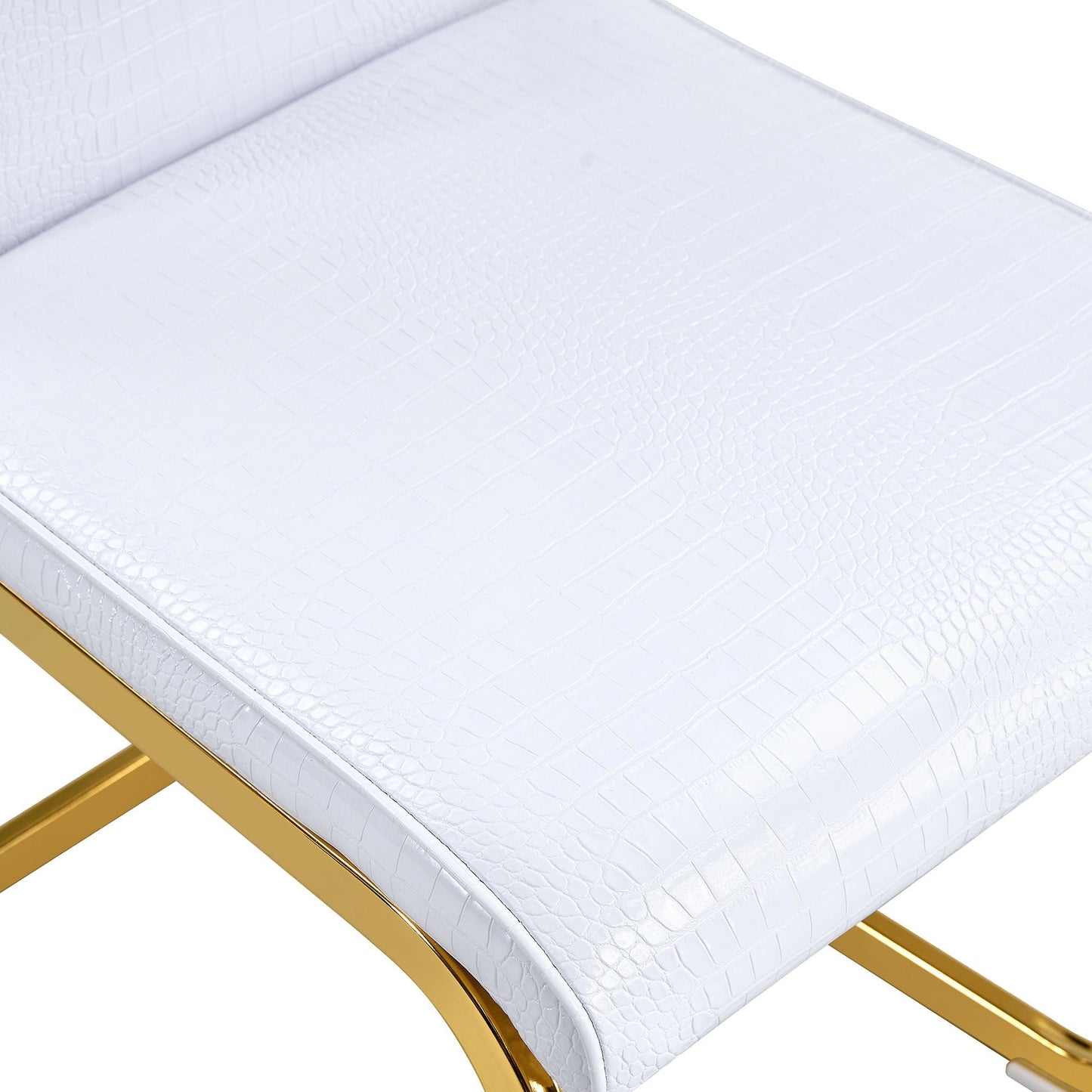 Elegant Design Alligator Skin Upholstered Dining Chairs