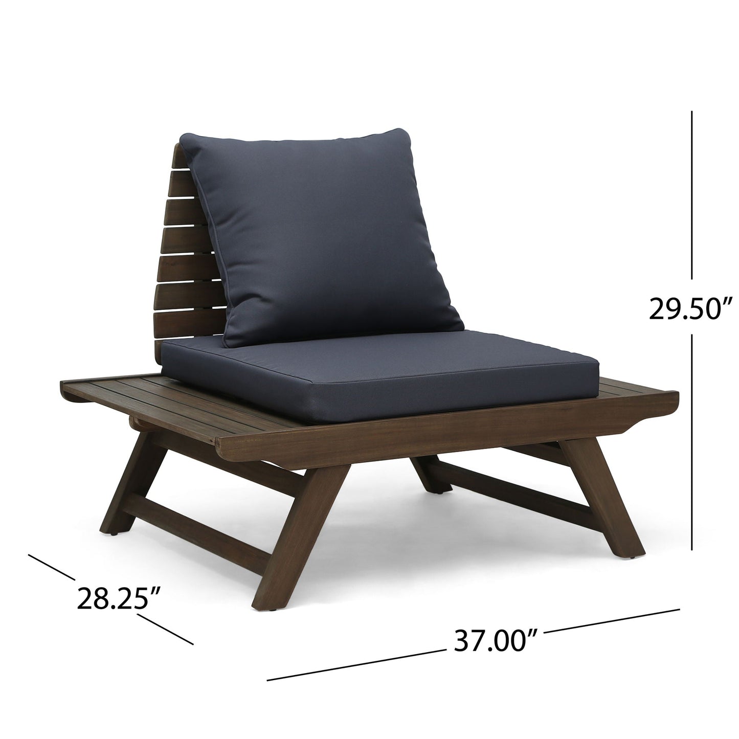 Sedona Outdoor Club Chair With Slatted Design