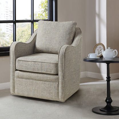 Wide Seat Arm Chair With 360 Degree Rotation