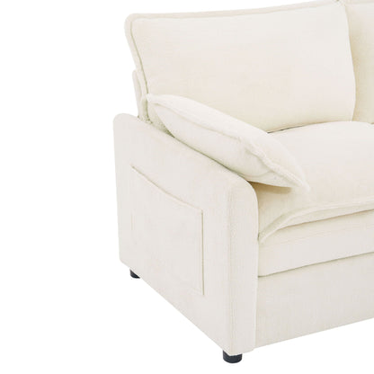 Modern Single Seat Accent Chair With Side Storage Pockets