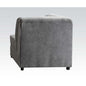 Bois - Modular Wedge With Pillow - Gray Velvet