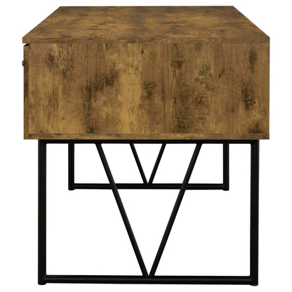 Analiese 63-inch 4-drawer Writing Desk Rustic Nutmeg