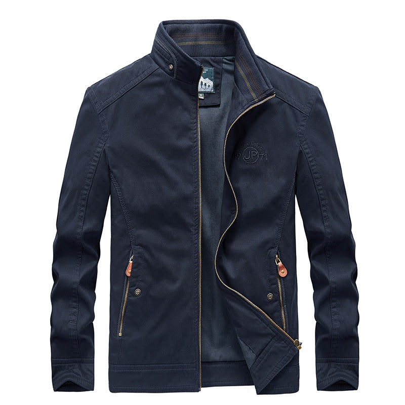 New Men's Casual Jacket Plus Size Stand Collar