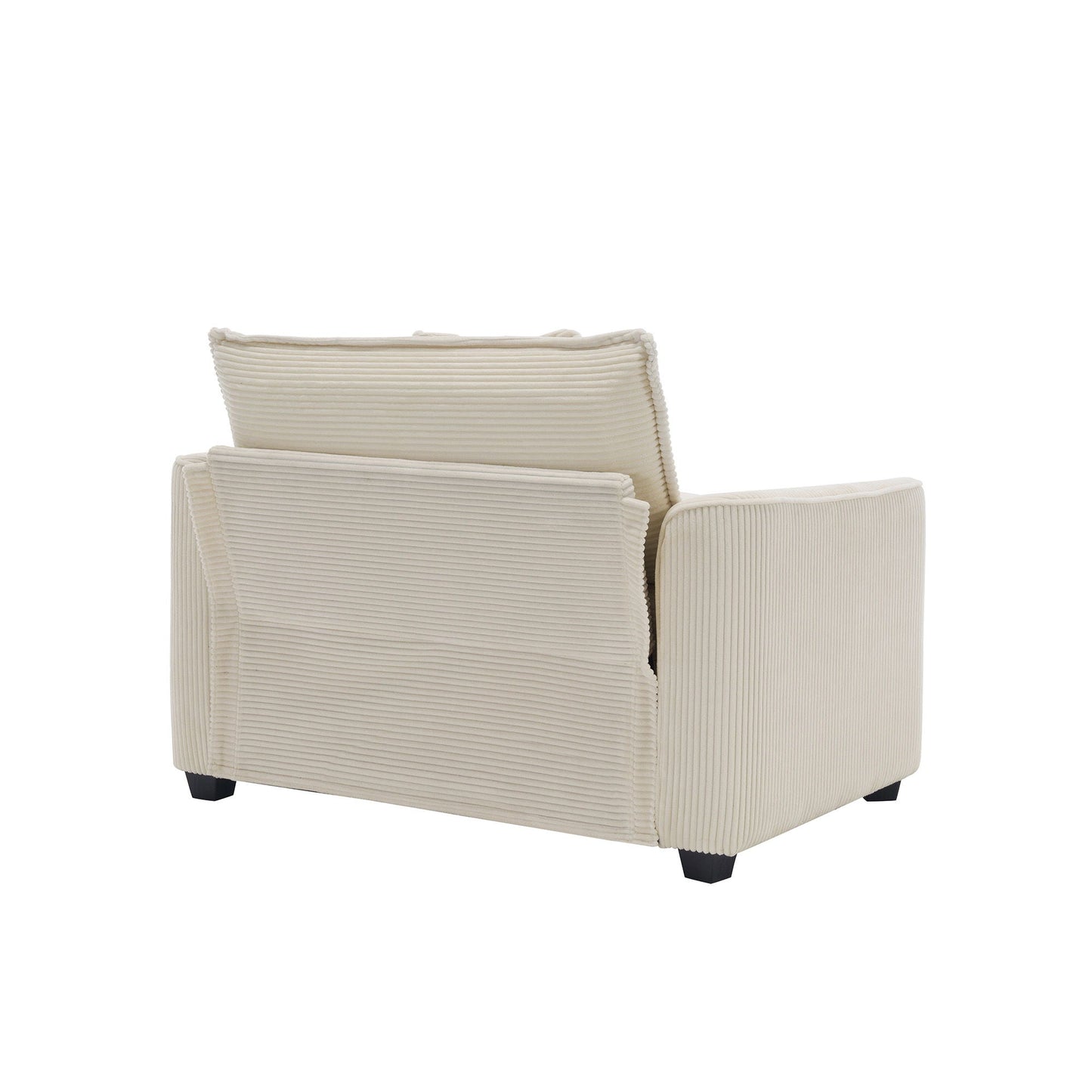Modern Classic Fabric Single Chair Deep Seat Sofa With Pillow