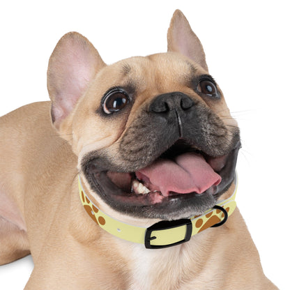 Golden Pawprints on Buttercream Sky - Pet Collar Pet Zen
