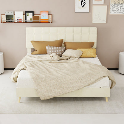 Modern Upholstered Bed Frame – Premium Holland Velvet Fabric