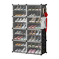 8-Tier Shoe Rack Organizer with Transparent Doors, 32 Pairs