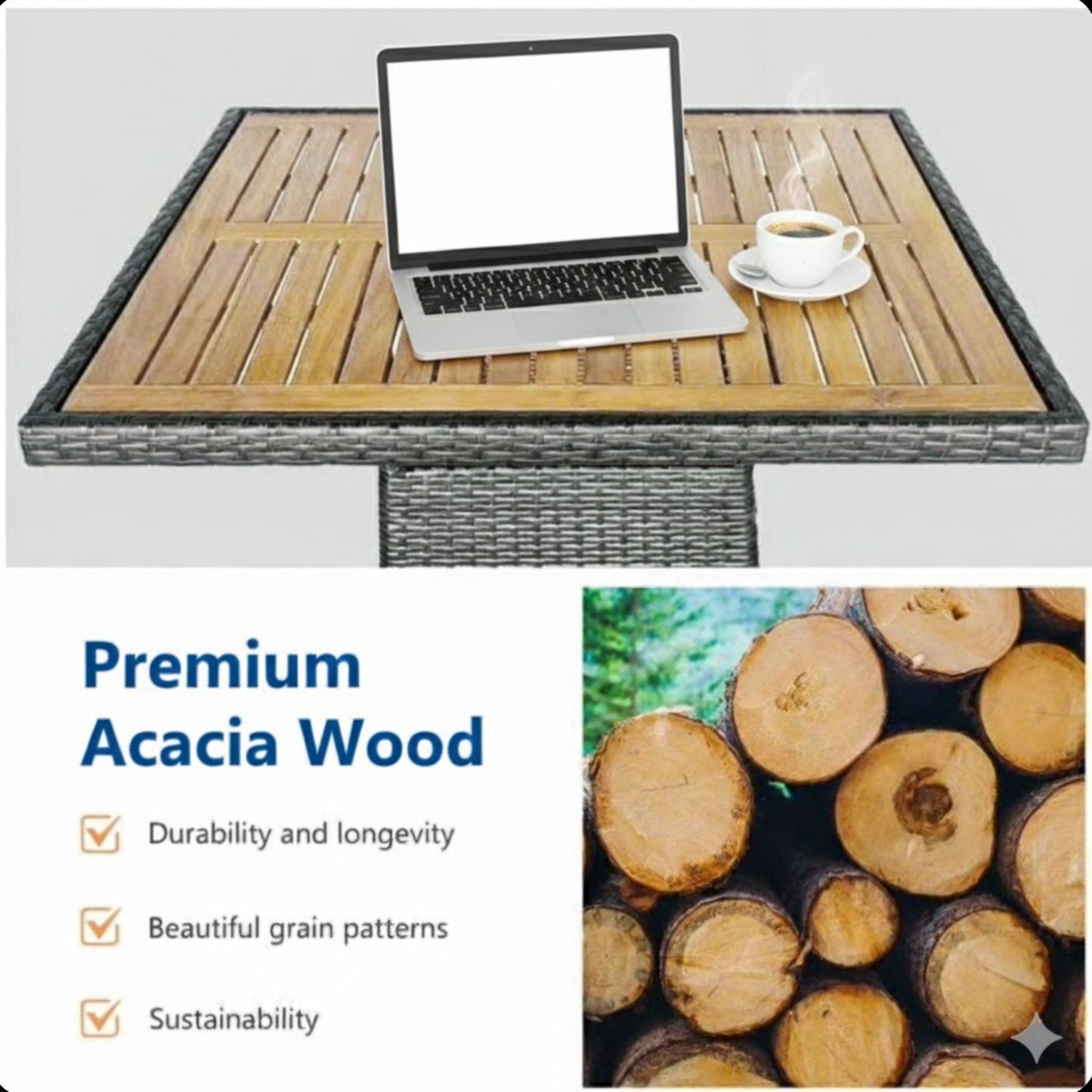 5 Piece Patio Dining Set With Table
