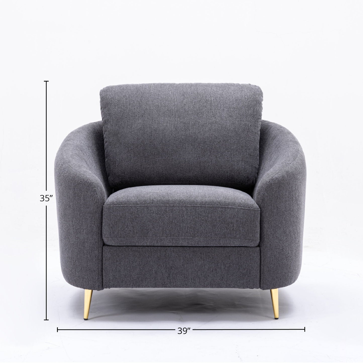 Yuina Linen Chair - Gray