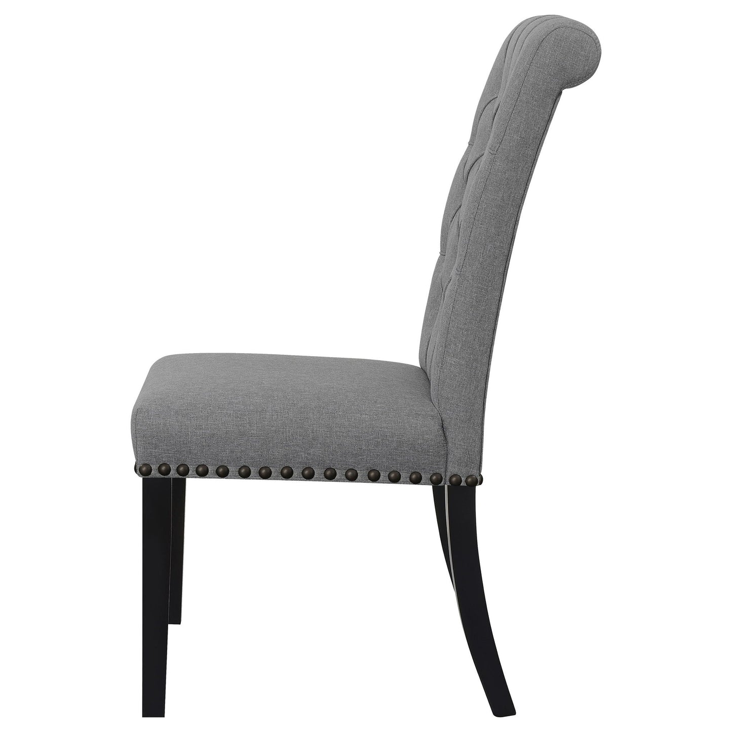 Tufted Rolled Backrest Side Chairs (Set of 2)