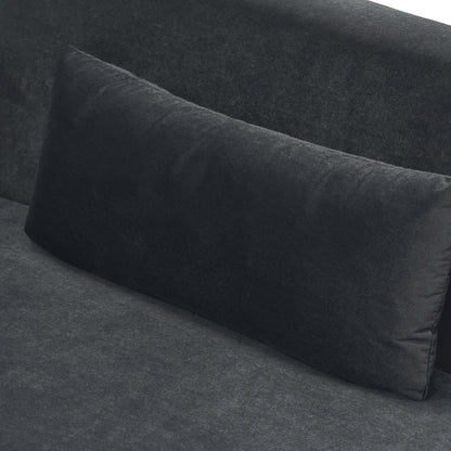 Black Velvet 2-Piece Sofa Set