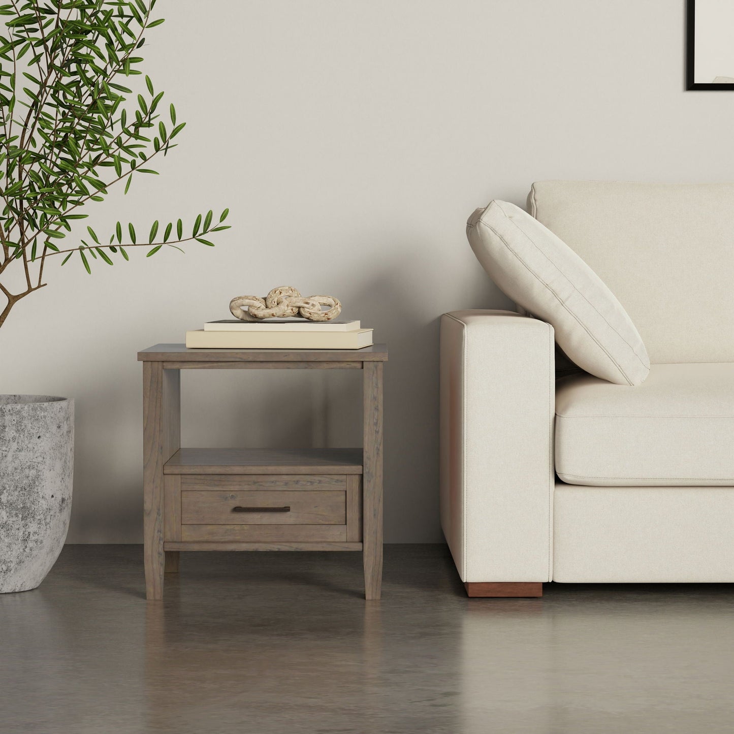 Ela - End Table - Brown