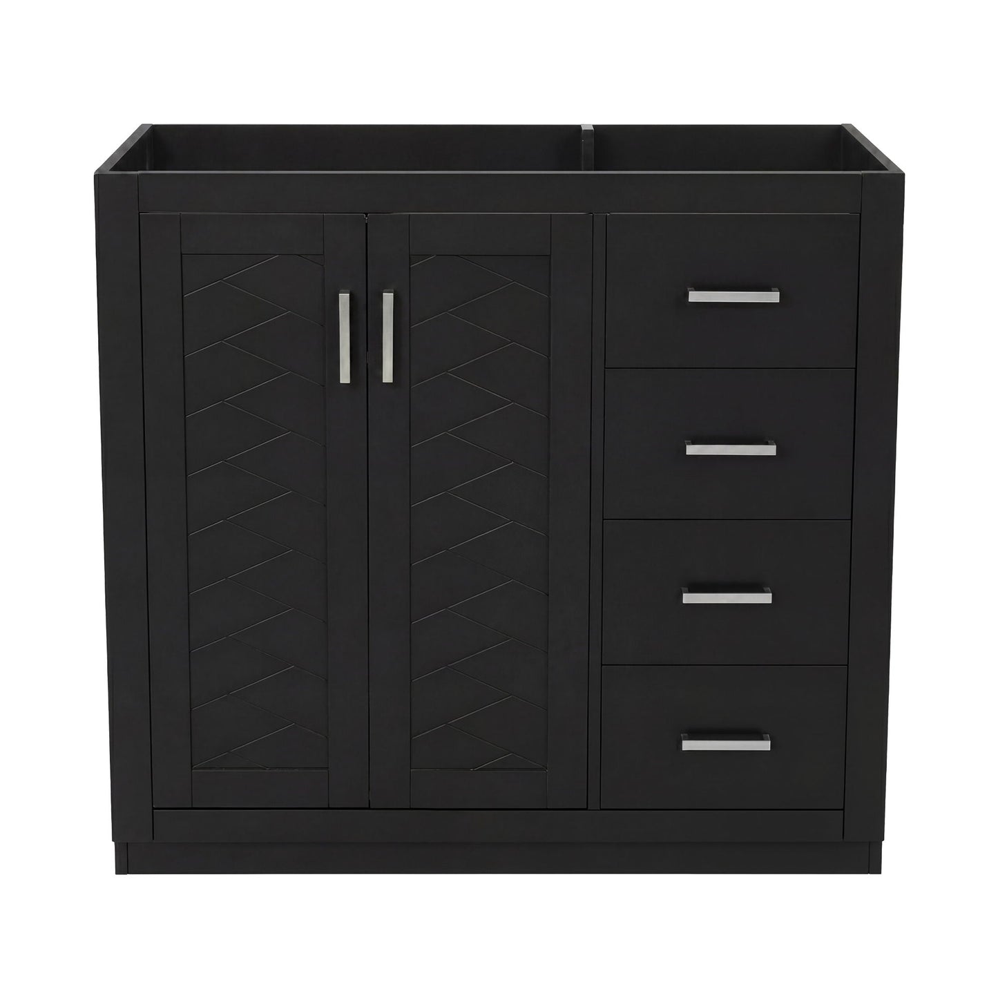 Retro Style Bathroom Vanity, 3 Drawers & Soft Closing Doors
