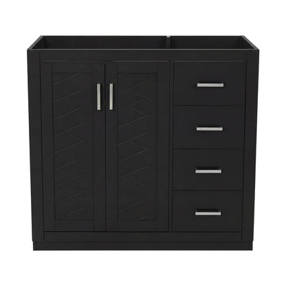 Retro Style Bathroom Vanity, 3 Drawers & Soft Closing Doors
