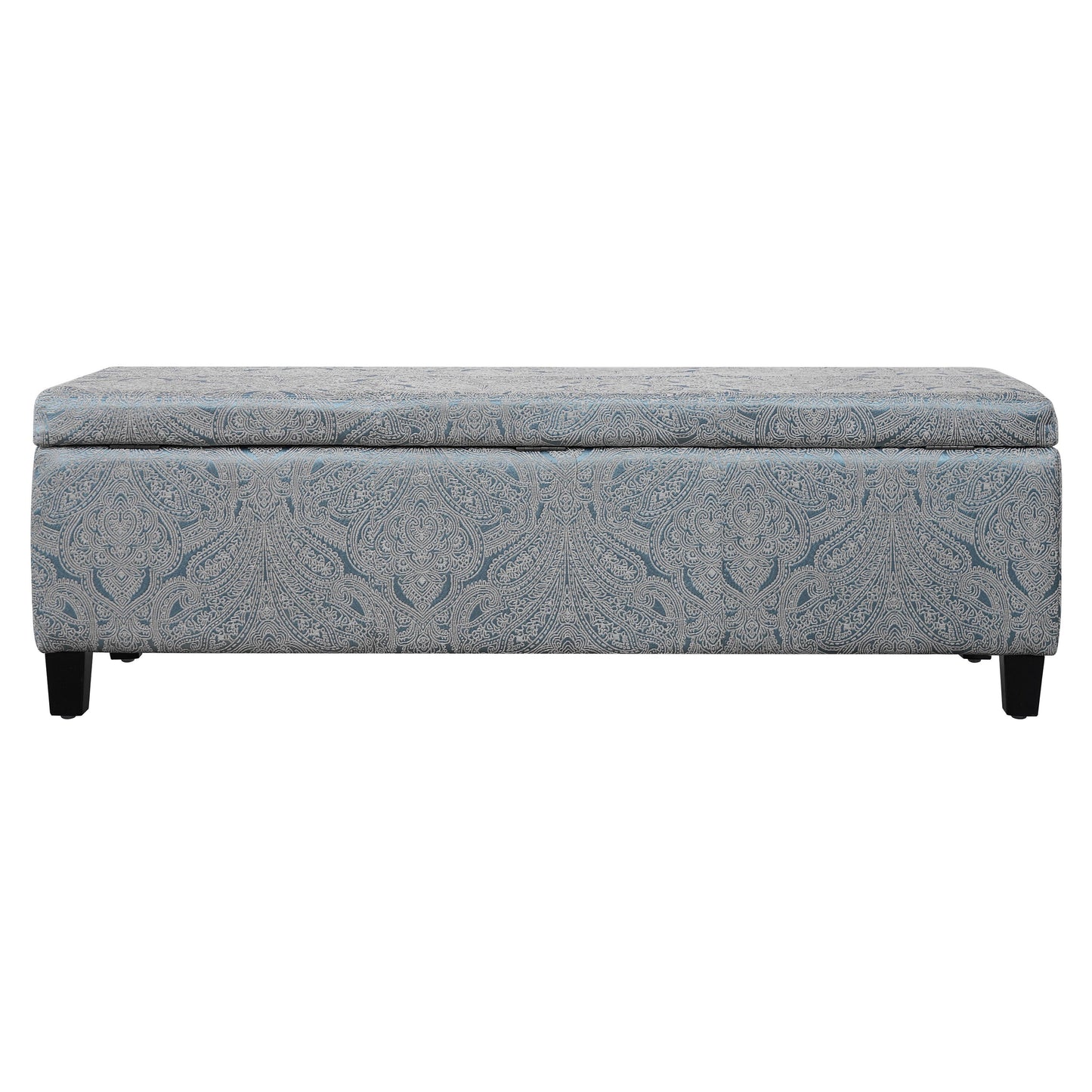 Indoor Jacquard Storage Ottoman Bench