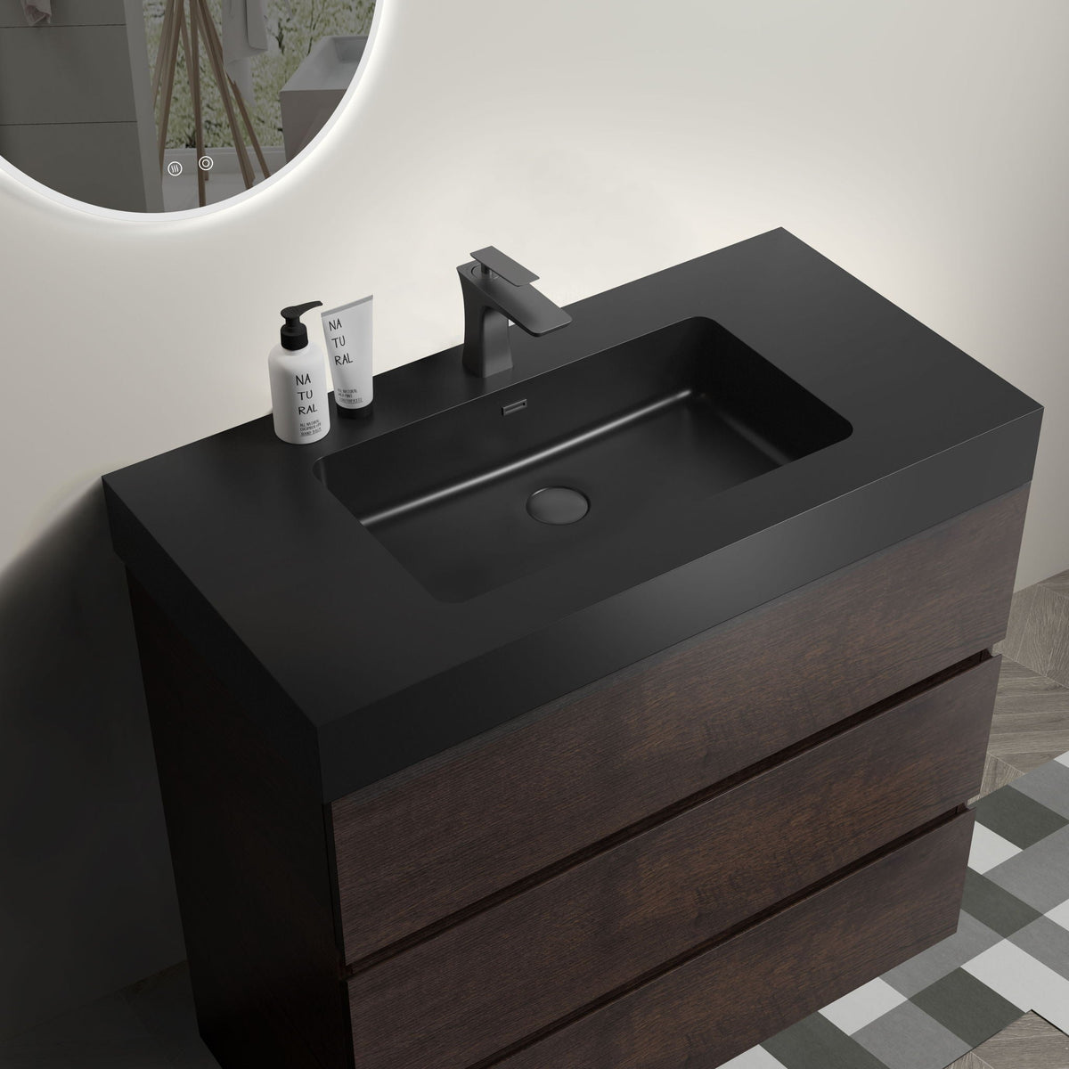 Alice - Bathroom Vanity With Large Storage, Freestanding