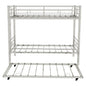 Bunk Bed For Kids, Convertible Frame With Ladders & Guardrail