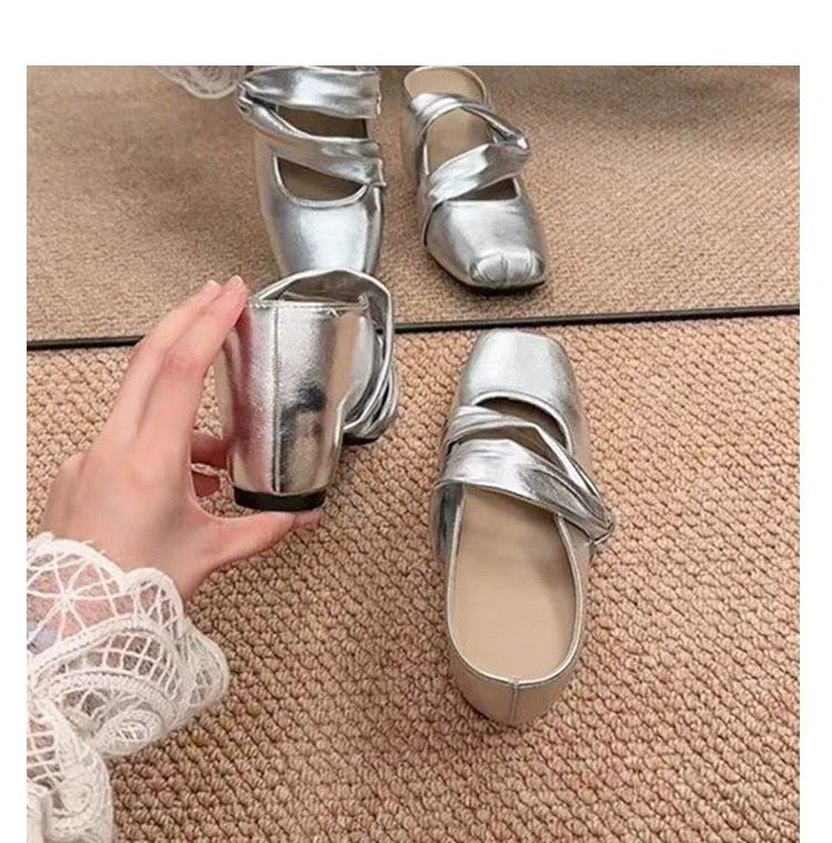 2026 Summer New Korean Style Women Retro Closed Toe Slide Sandals, 9cm High Platform Elevated Slippers, Elegant Outdoor Casual Shoes