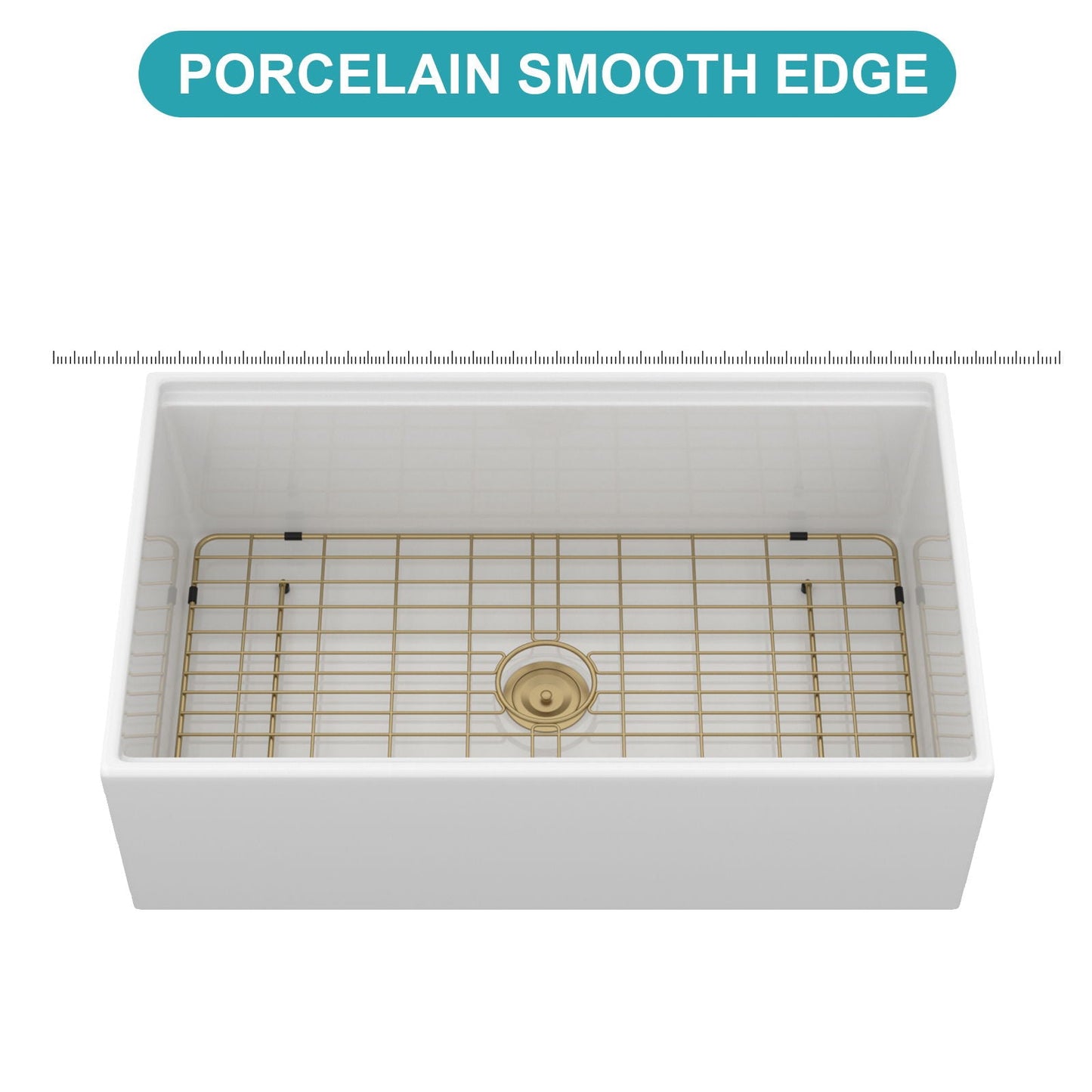 Workstation Single Bowl, Apron Front Kitchen Sink - White