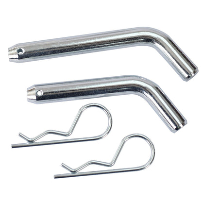 Alu - Adjustable Trailer Drop Hitch With 2" Receiver, 6" Adjustable - Silver