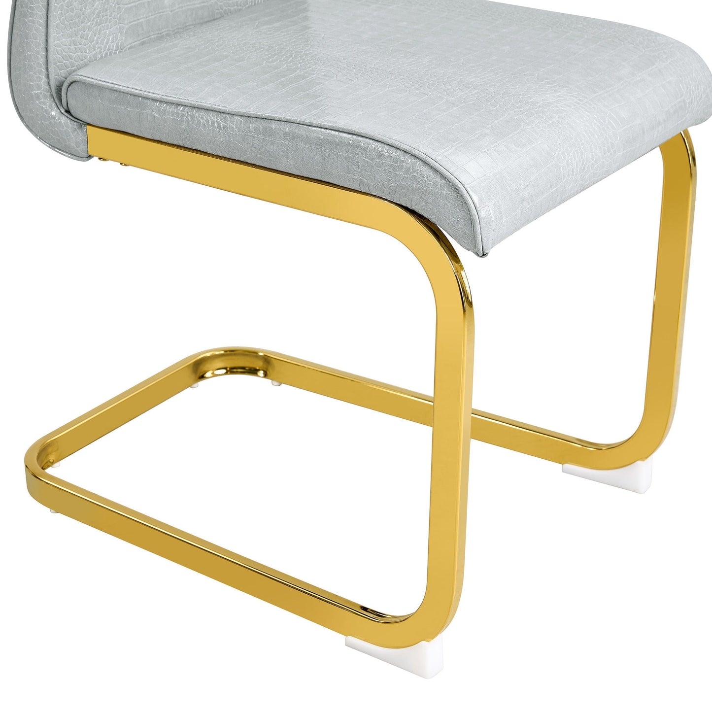 Elegant Design Alligator Skin Upholstered Dining Chairs