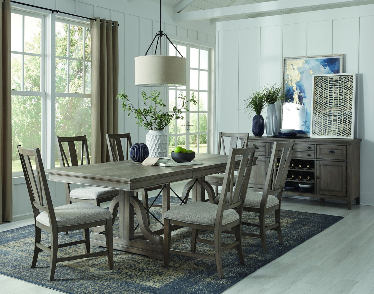 Paxton Place - Trestle Dining Table - Dovetail Gray