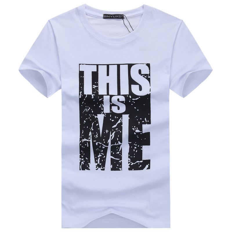 Men's  Plus Size Youth Half-Sleeved T-Shirt