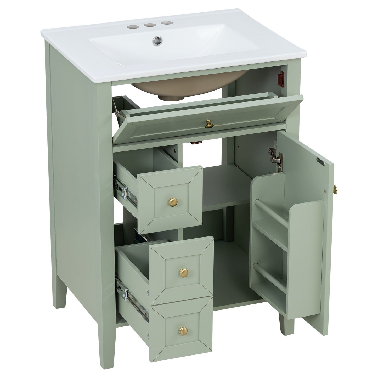 Bathroom Vanity With Sink, Soft Closing Cabinet