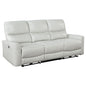 Greenfield Upholstered Power Reclining Sofa Dove Grey
