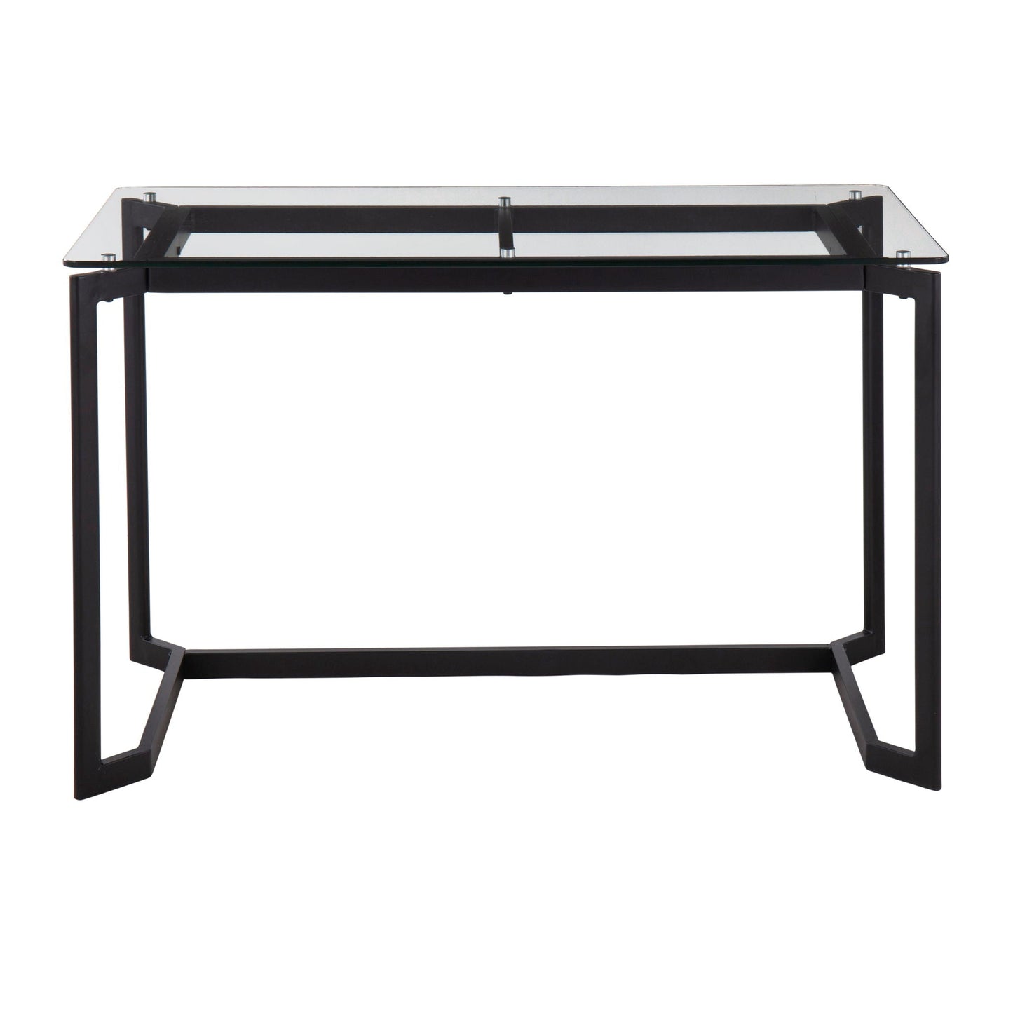Masters - Modern Office Desk - Black / Clear