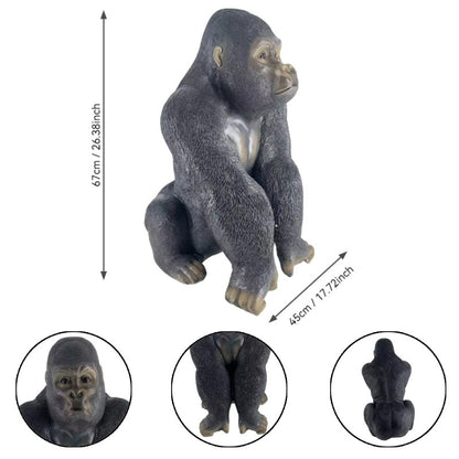 Realistic Silverback Gorilla Figurine