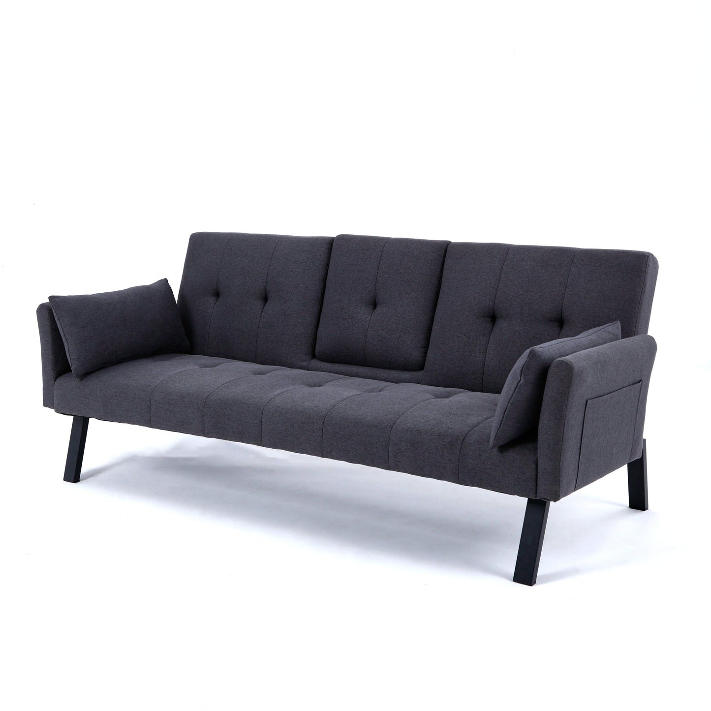 Sofa Bed With Foldable Design And Cup Holder