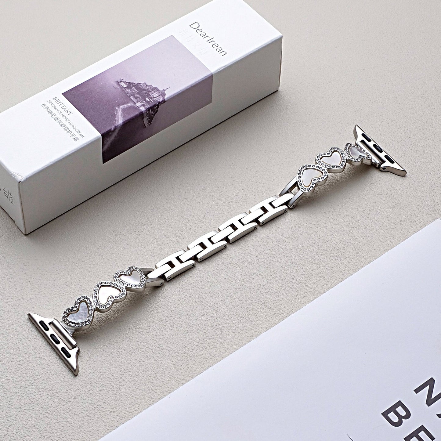 Loving-Heart Shell Metal Watch Strap