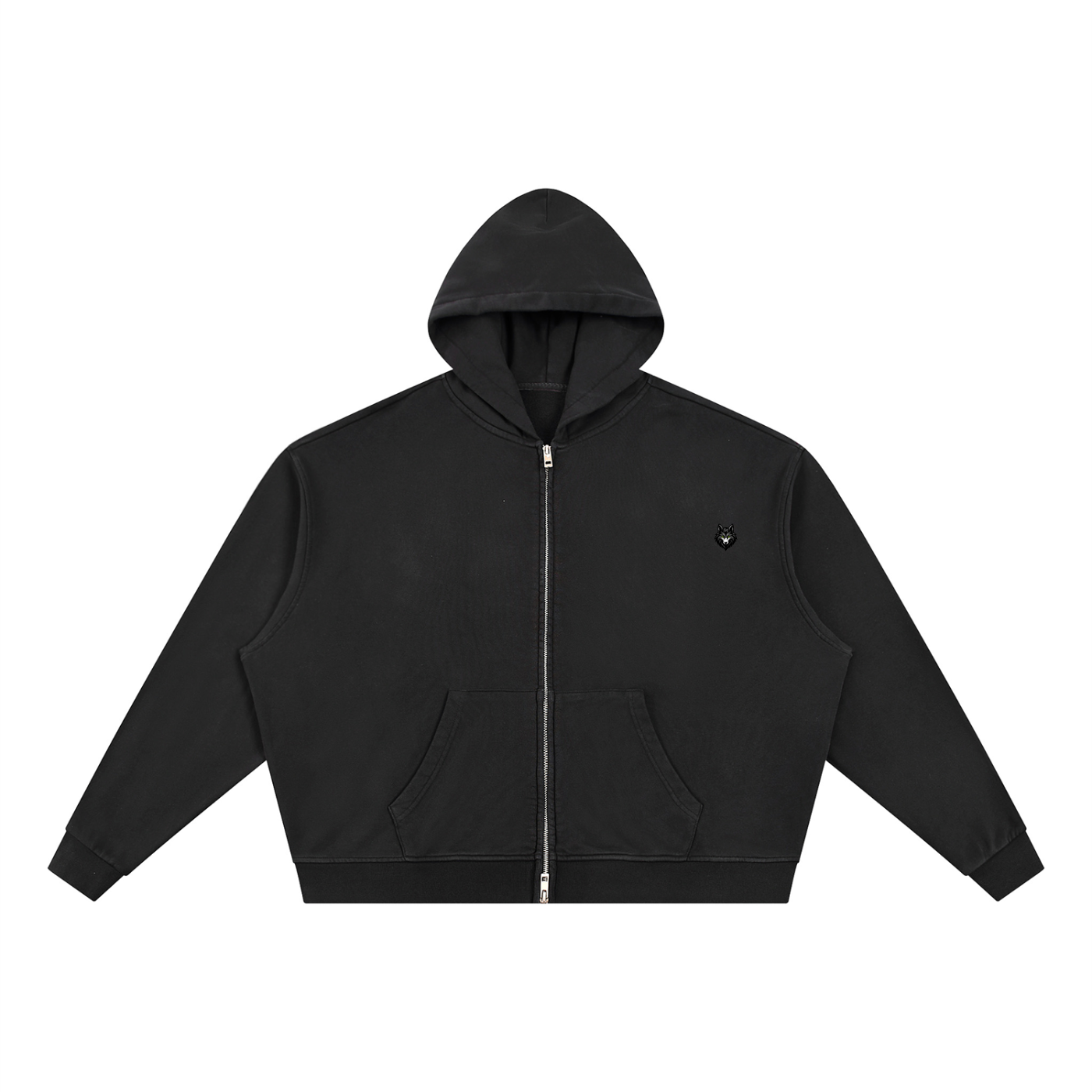 Loki & Ivy Unisex Vintage Wash Full Zip Boxy Hoodie