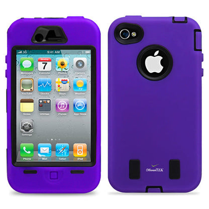 Rugged Matte Case with Pen & Screen Protector for iPhone 4/4S