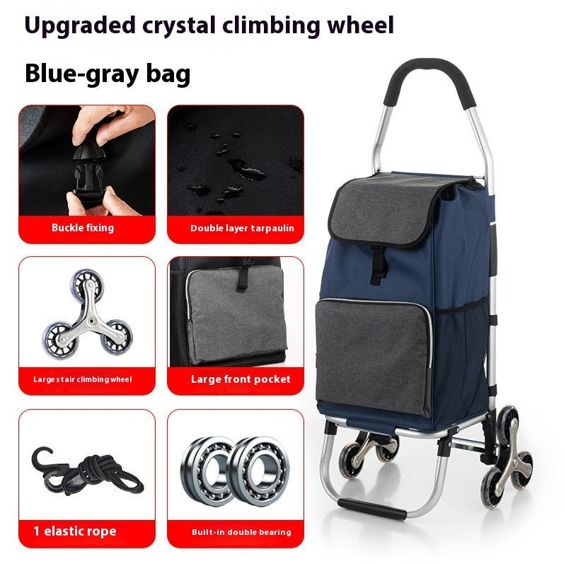 Upgraded Portable Folding Supermarket Cart