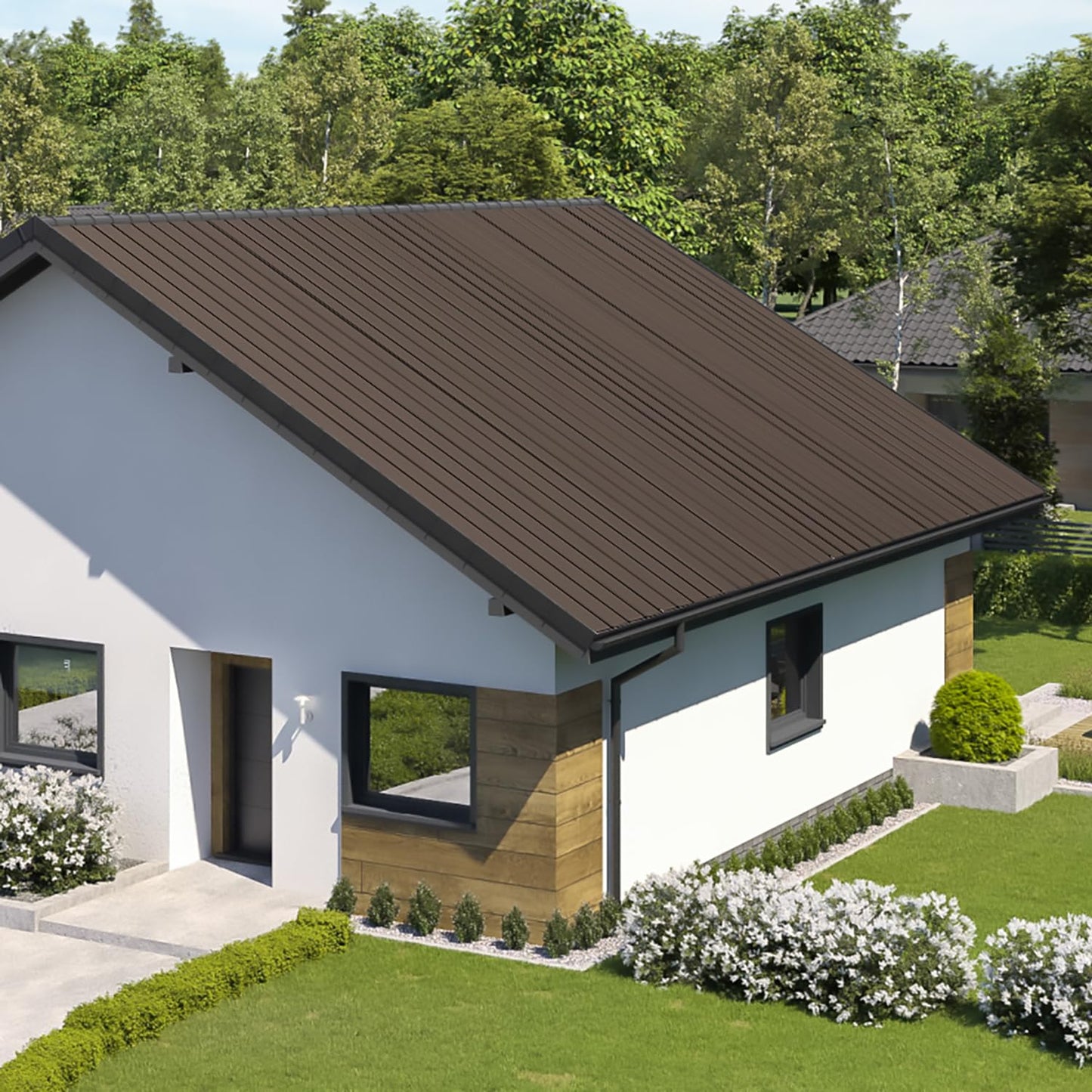 20 Pcs Metal Roofing Panels, Galvanized Steel, Waterproof, Heavy Duty