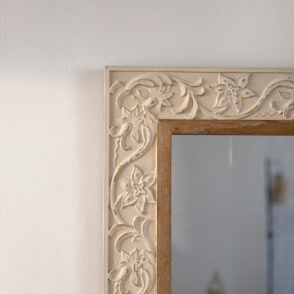 Vintage Carved Pattern Rectangular Wall Mirror