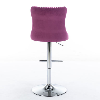 Swivel Adjustable Height Barstools Set of 2