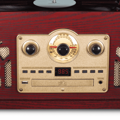 Victor Belmont 8-in-1 Wood Music Center Cherry - Refurbished