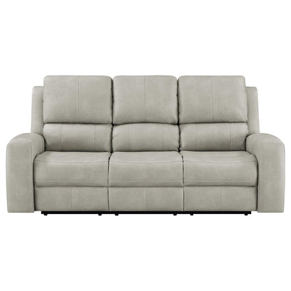 Brickston Triple Power Reclining Sofa Grey